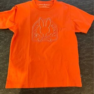 Psycho Bunny Kids Orange tshirt size boys large 14-16